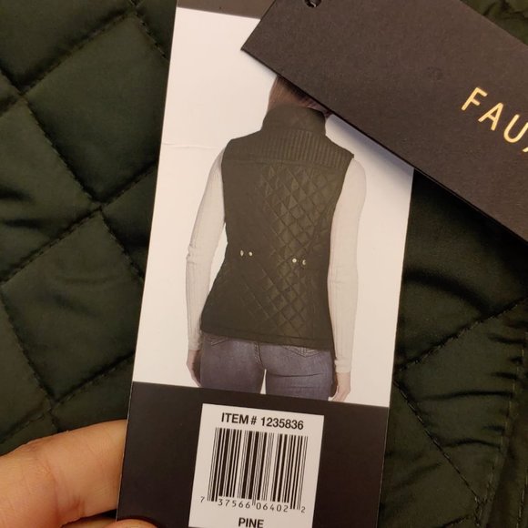 WEATHERPROOF Women Ultra Soft Cozy Lining Quilted Vest --Pine - Picture 7 of 7